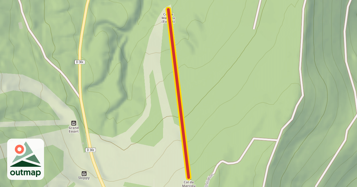 Map of Col de Marcieu (Euilles)