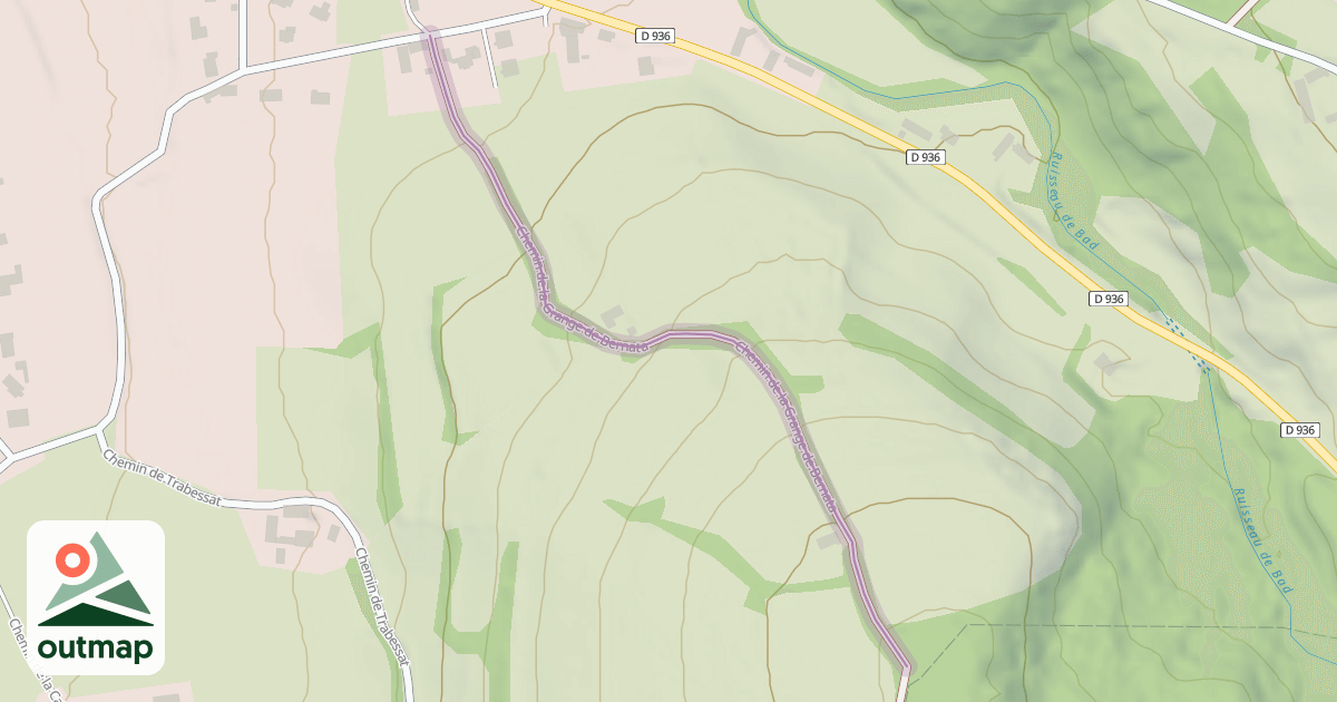Map of Chemin de la Grange de Bernata
