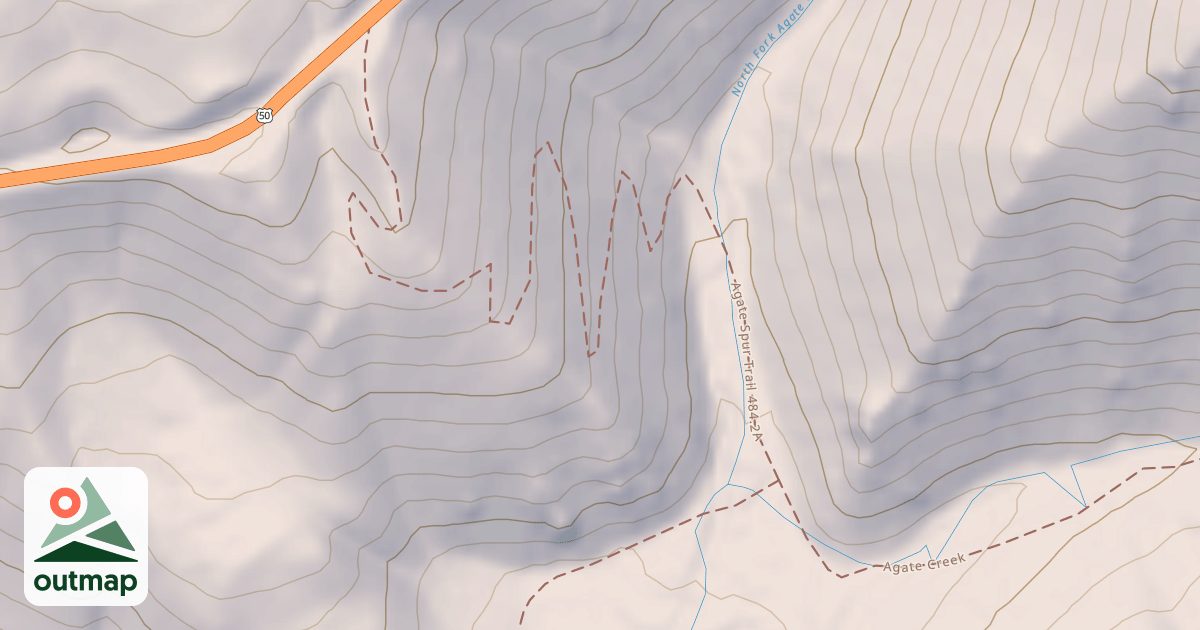 Map of Agate Spur