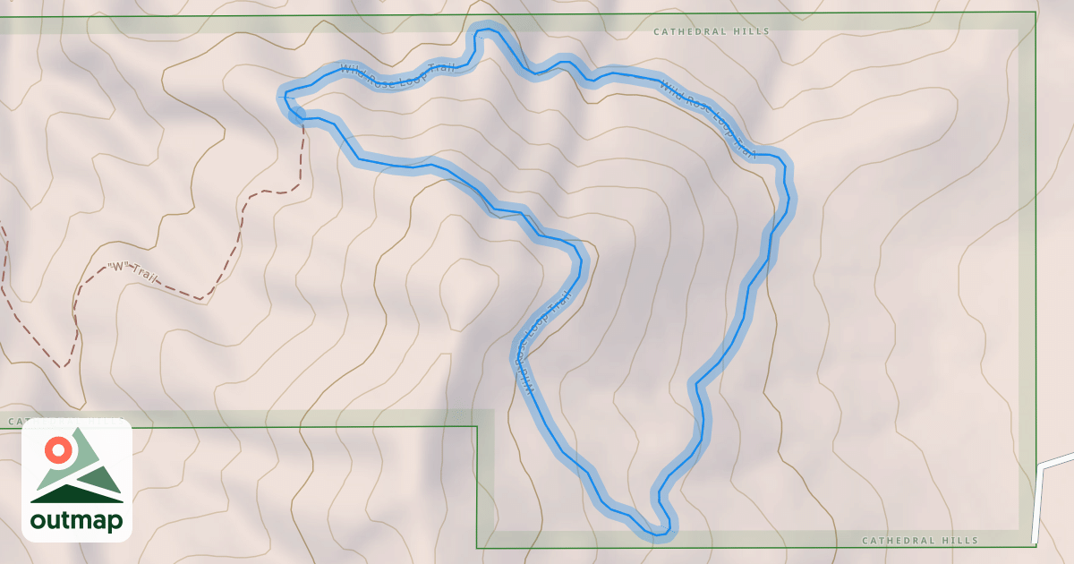 Map of Wild Rose Loop Trail