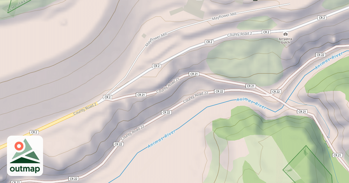 Map of County Road 52