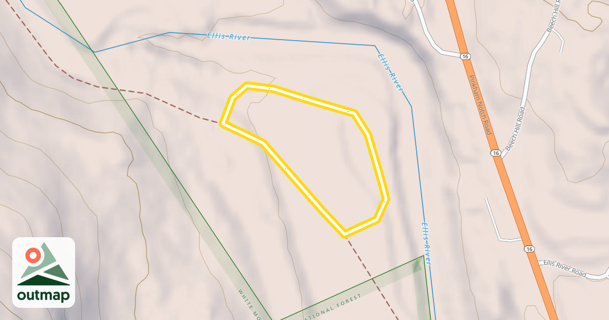 Map of 17b. North Ellis River Trail