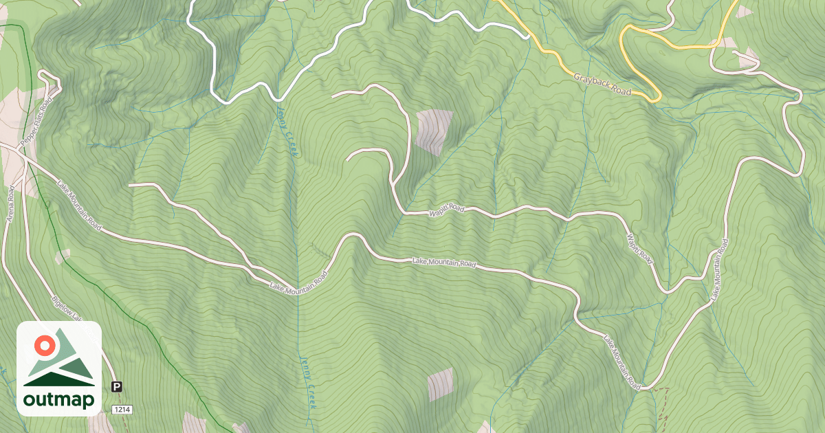 Map of LAKE MOUNTAIN