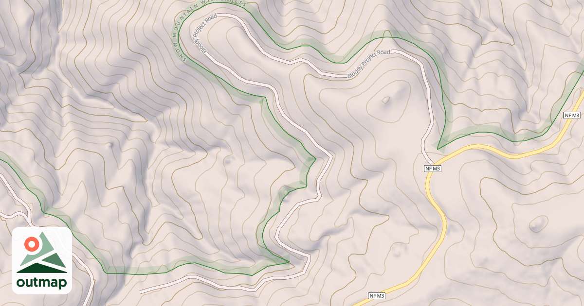 Map of BLOODY PROJECT ROAD