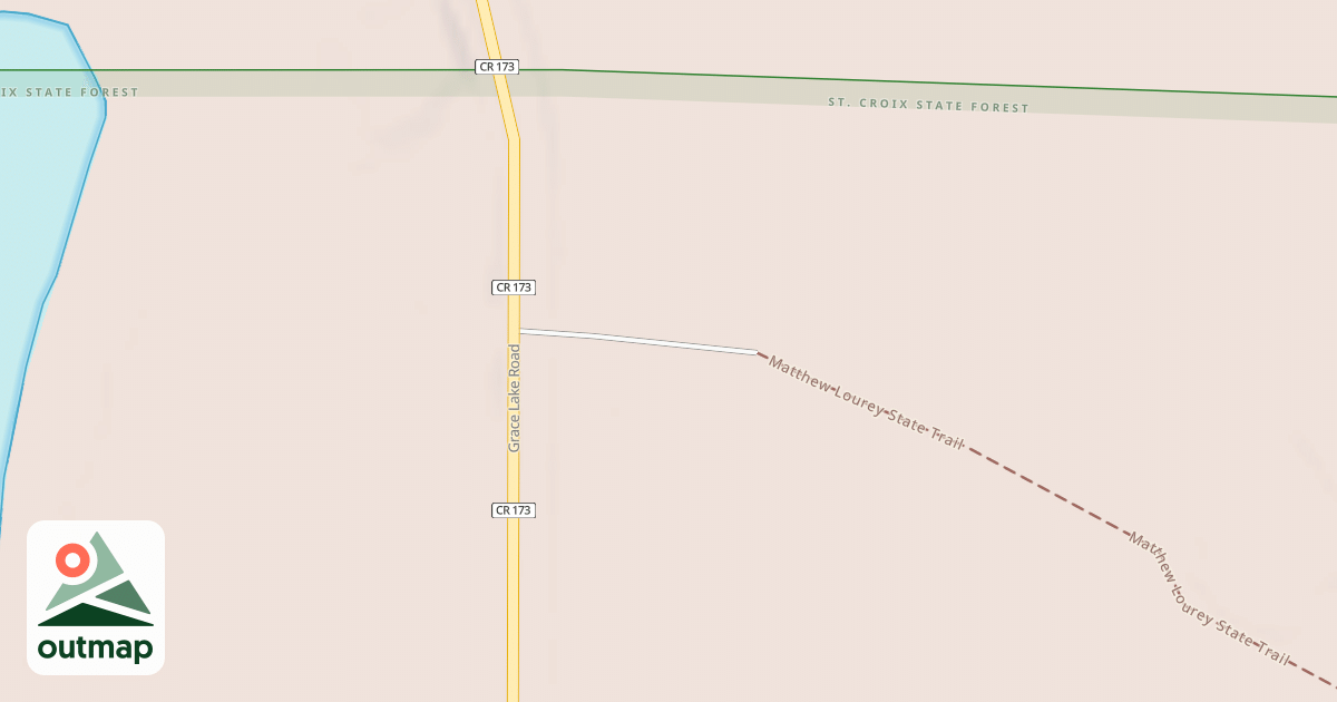 Map of Matthew Lourey State Trail