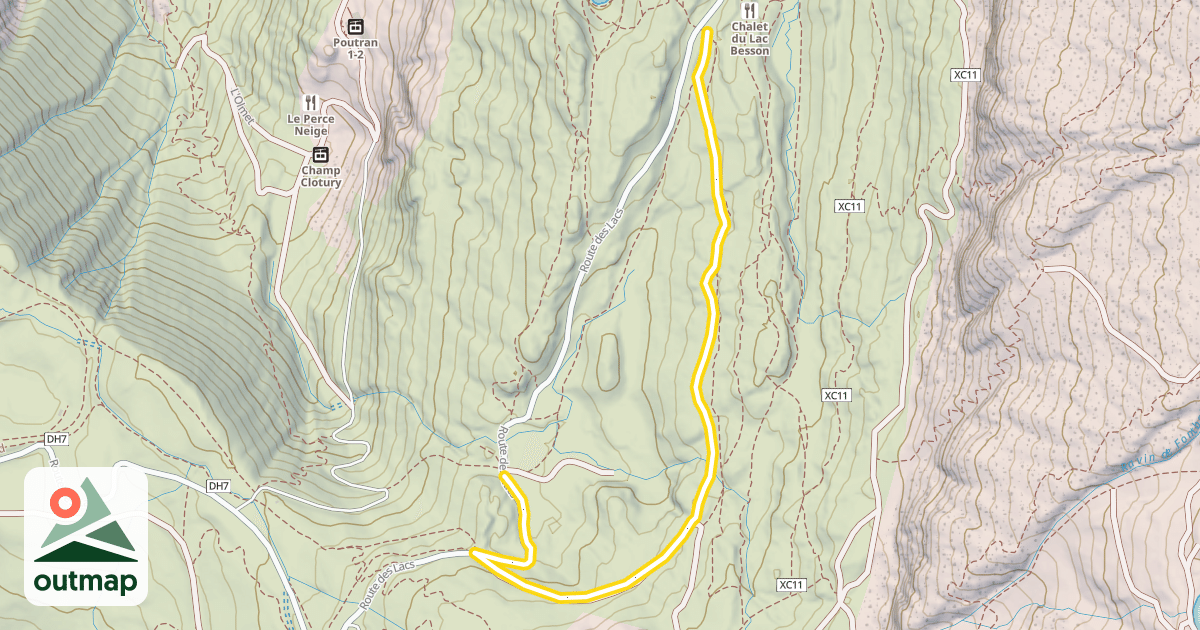 Map of Boucle des lacs