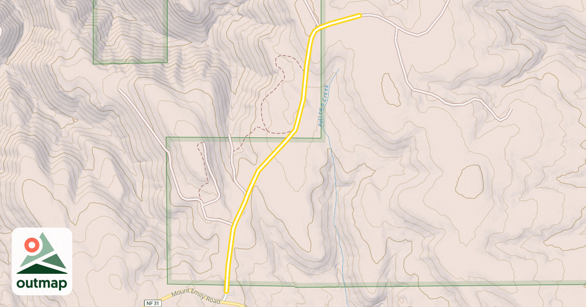 Map of National Forest Development Road 3102