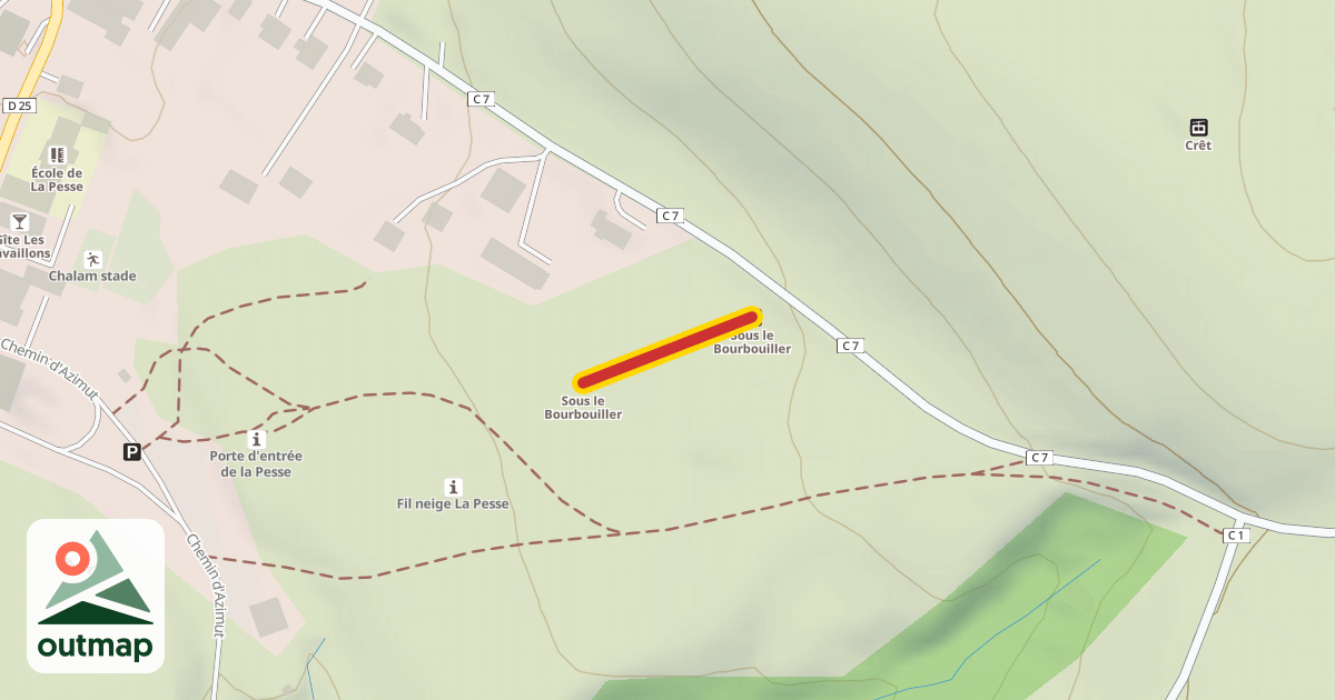 Map of Sous le Bourbouiller