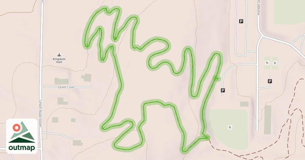 Map of North Ark Bike Course Green