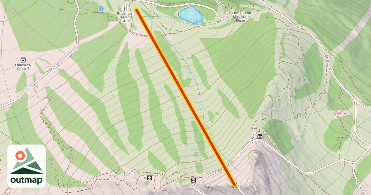 Map of Chair 5 - Peak