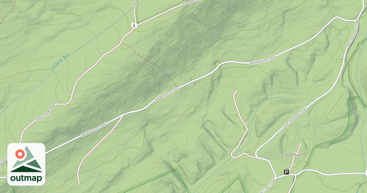 Map of Rothrock State Forest Seven Mountains Snowmobile Trails