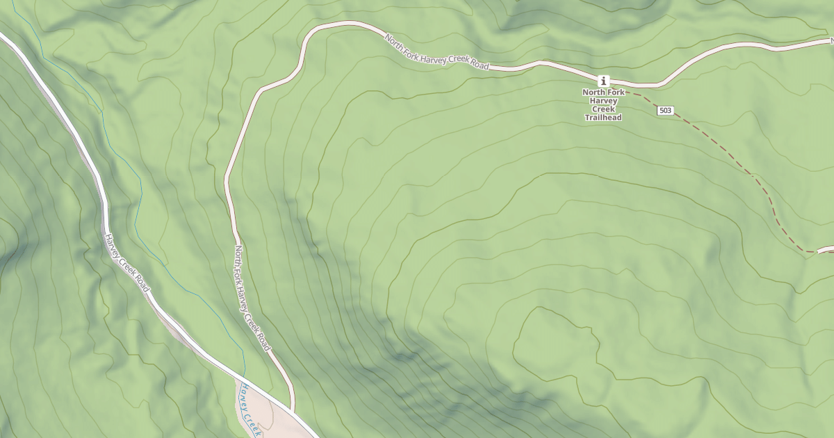 Map preview of NORTH FORK HARVEY CREEK