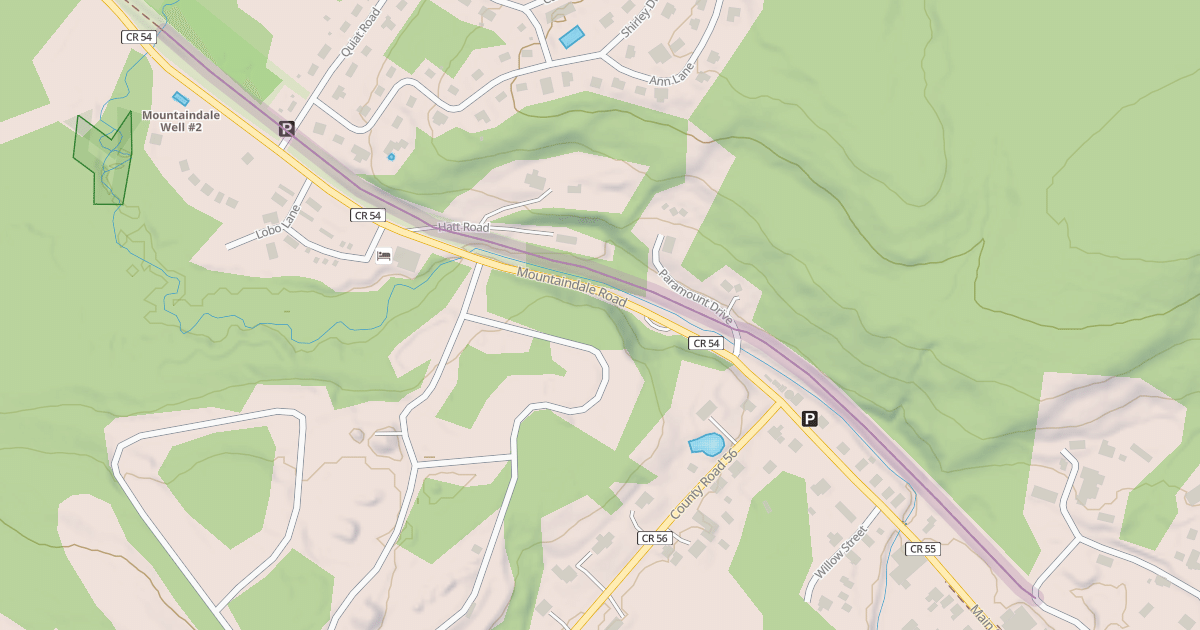 Map preview of Mountaindale O&W Rail Trail