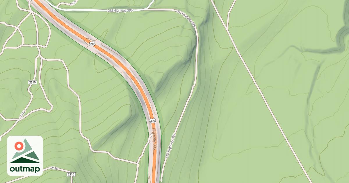 Map of 40 MI CURVE VIEWPT
