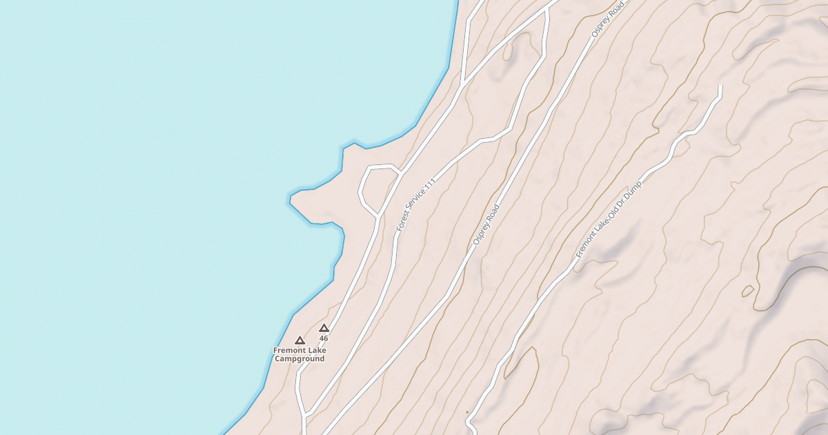 Map preview of FREMONT LAKE CAMPGROUND
