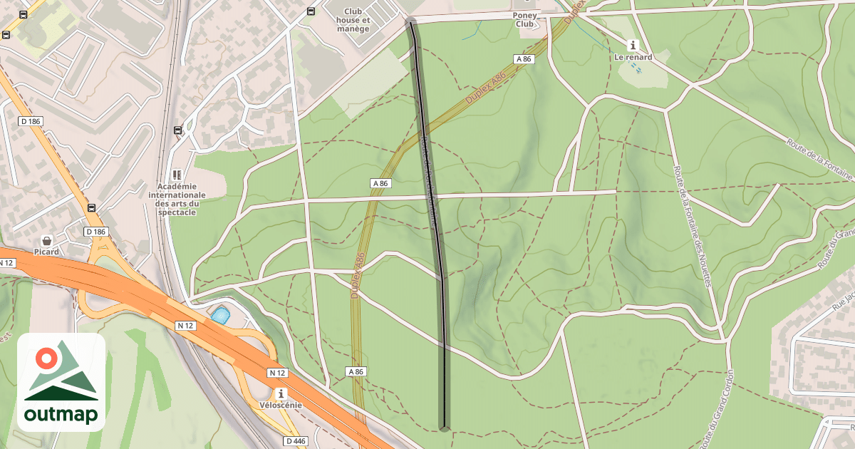 Map of Route de Porchefontaine