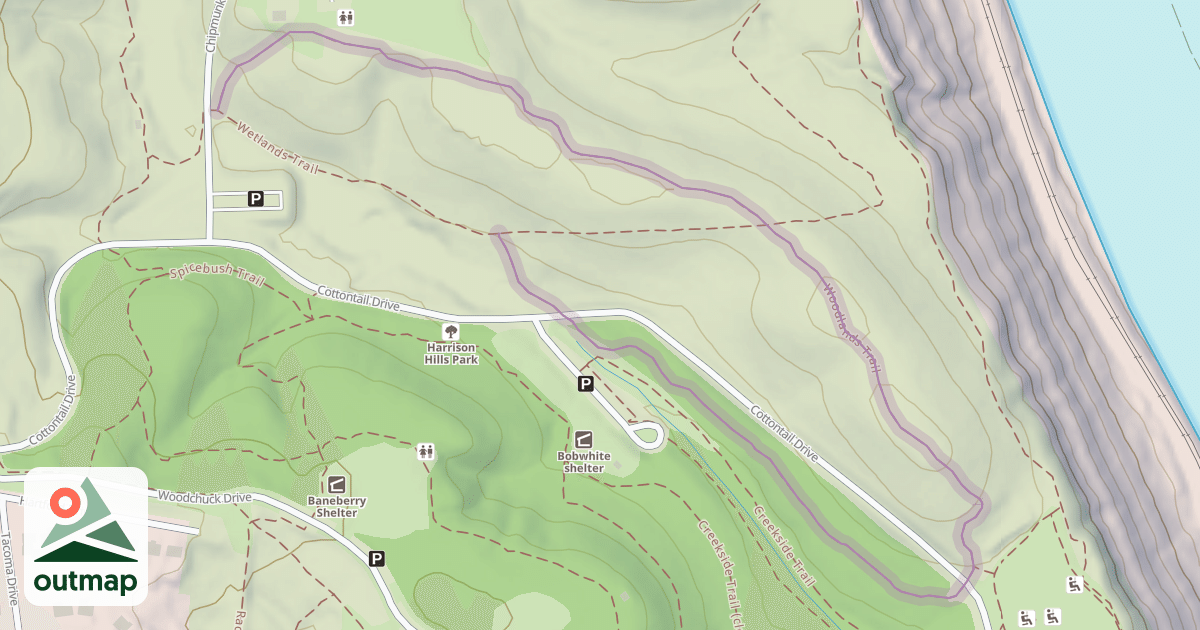 Map of Woodlands Trail