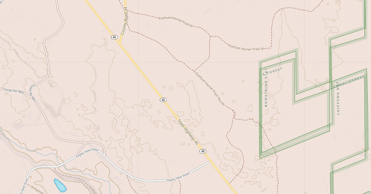 Map preview of Cutfoot Horse Trail N
