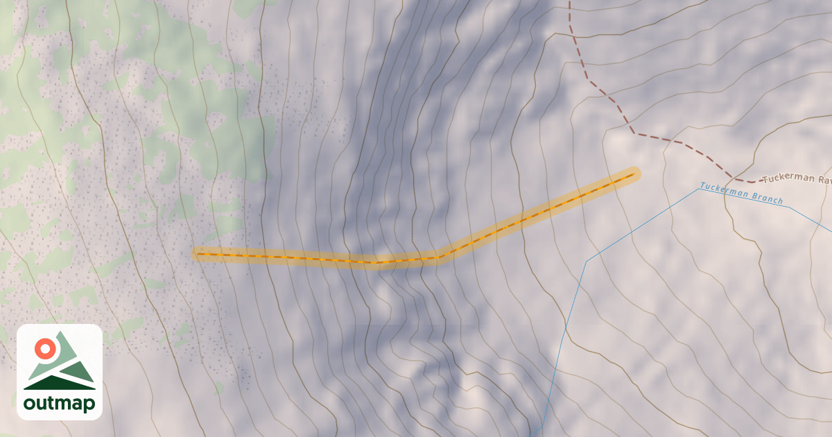 Map of The Chute-North Variation