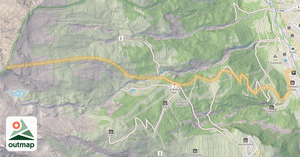 Map of La Rouya — Pelvoux
