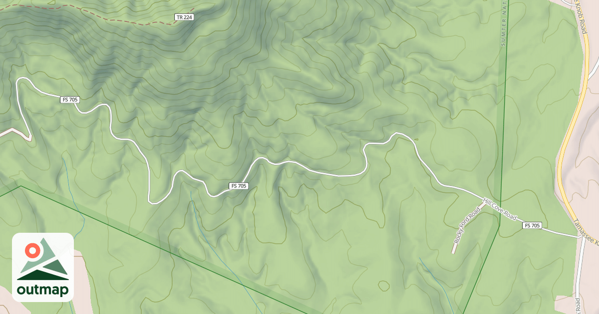 Map of HILL COVE