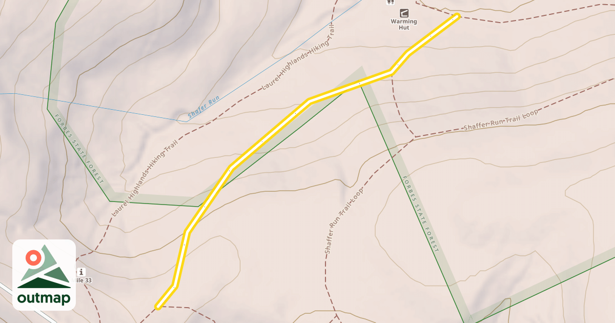Map of Shaffer Run Trail Loop