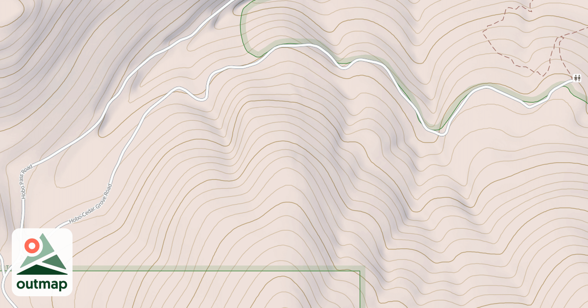 Map of HOBO-CEDAR GROVE