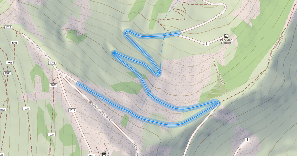 Map preview of Peruvian Gulch Road