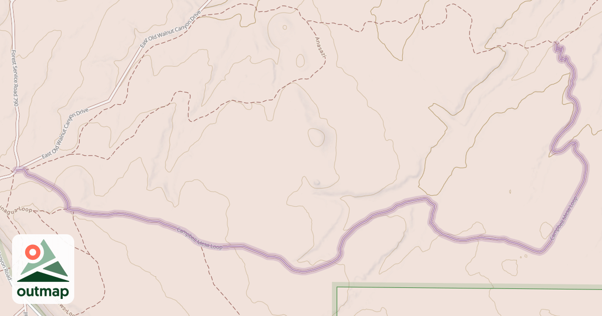 Map of Campbell Mesa Loop