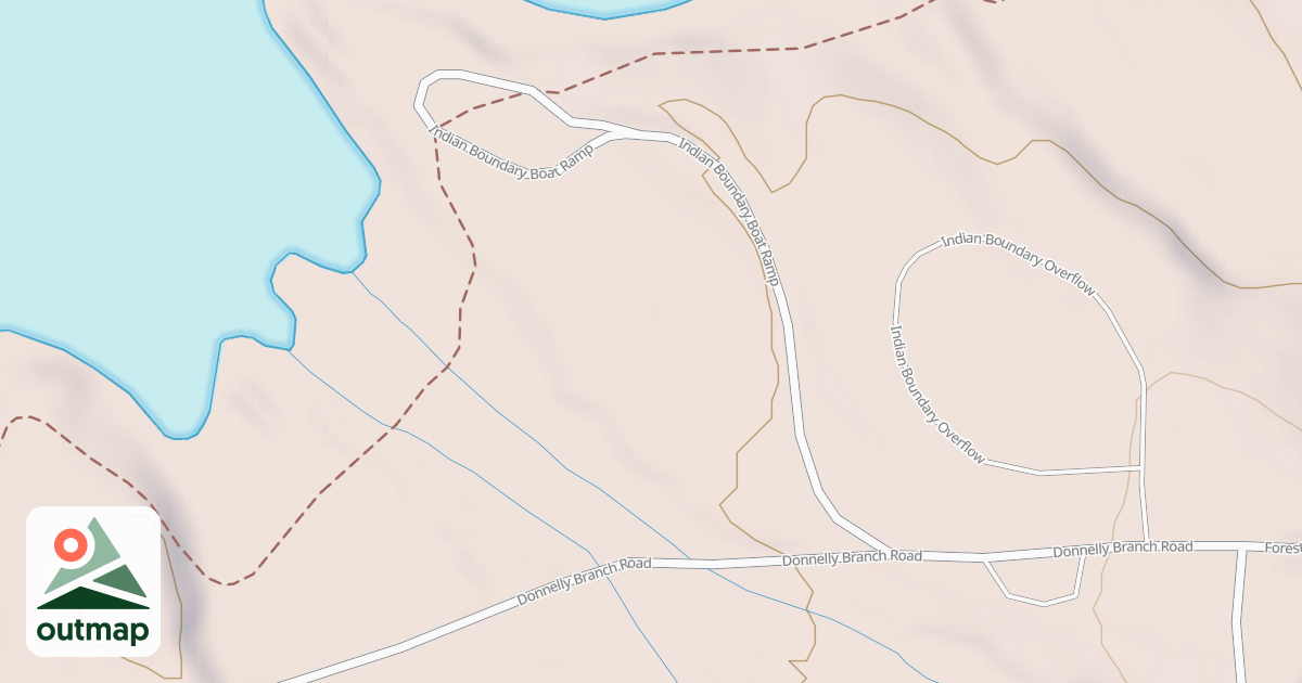 Map of INDIAN BOUNDARY BOAT RAMP SPUR
