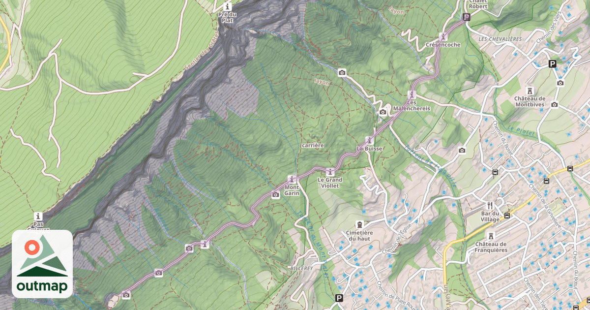 Map of Chemin des Réservoirs