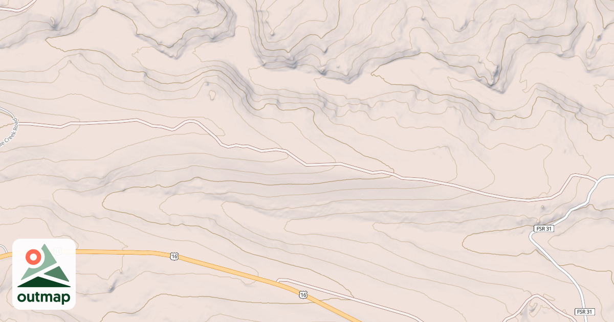 Map of Hesse Creek Cutoff