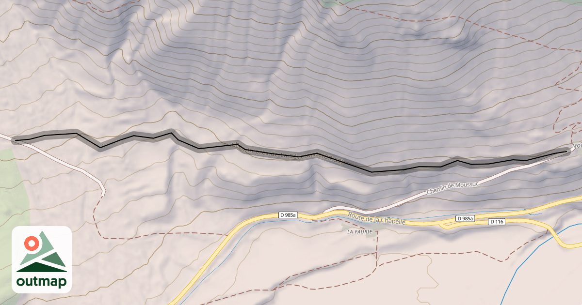 Map of Chemin près de La Séveraisse(GR 50)