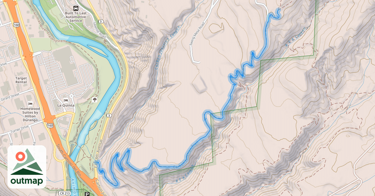 Map of Carbon Junction Trail