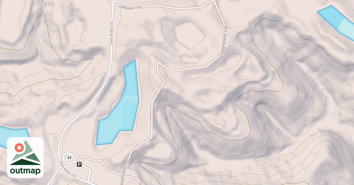 Map of Hanging Rock Loop