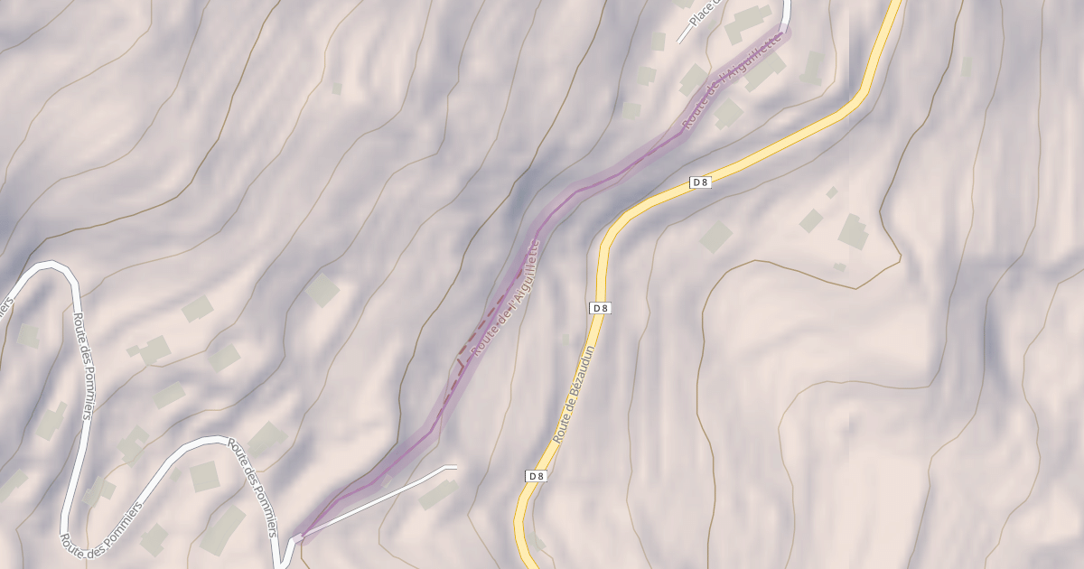 Map preview of Route de l'Aiguillette