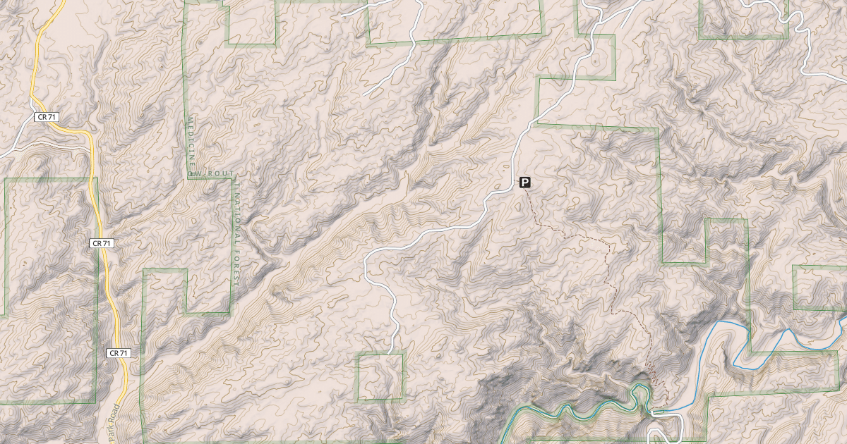 Map preview of COW CAMP ROAD