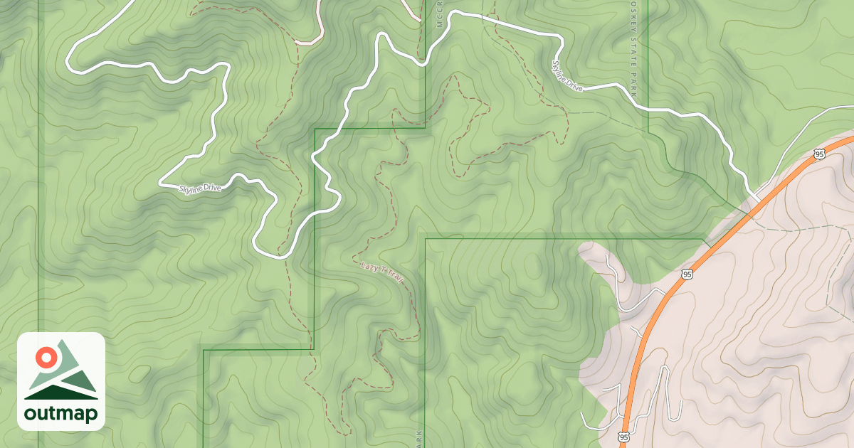 Map of Lazy T Trail