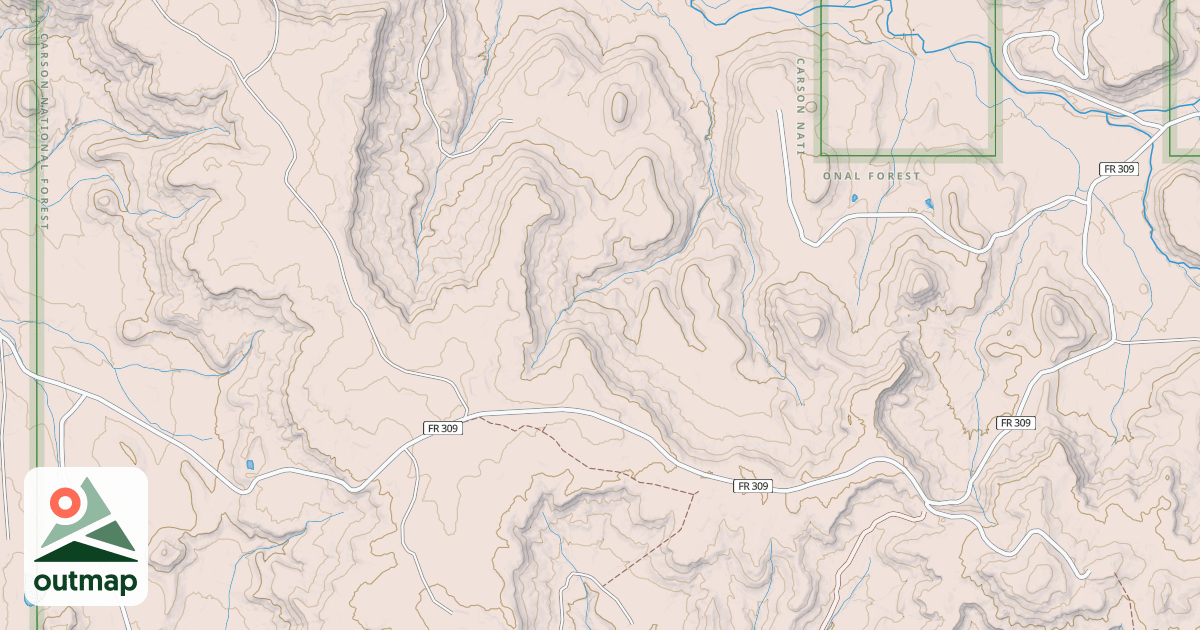 Map of CABRESTO CANYON