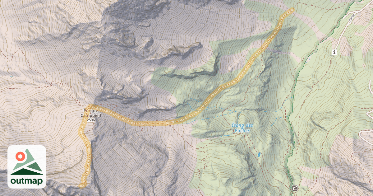 Map of Soum des Salettes Route