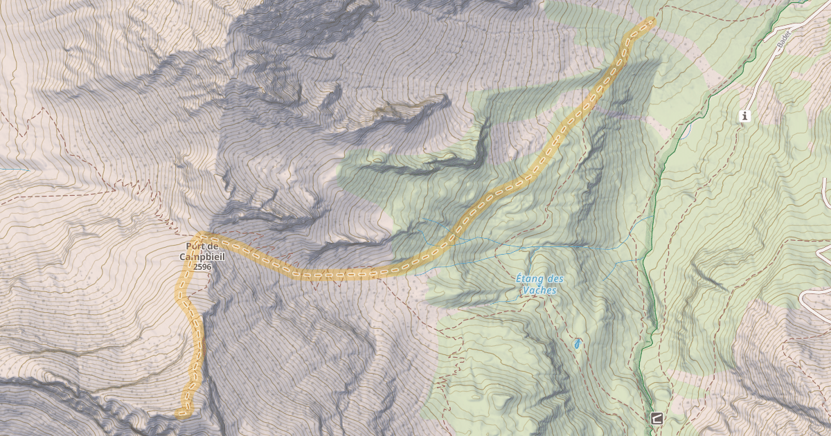 Map preview of Soum des Salettes Route