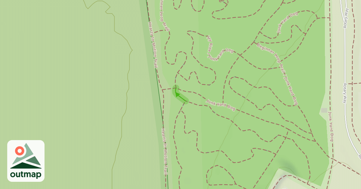 Map of Beginner Loop Trail / Junk Yard Dog