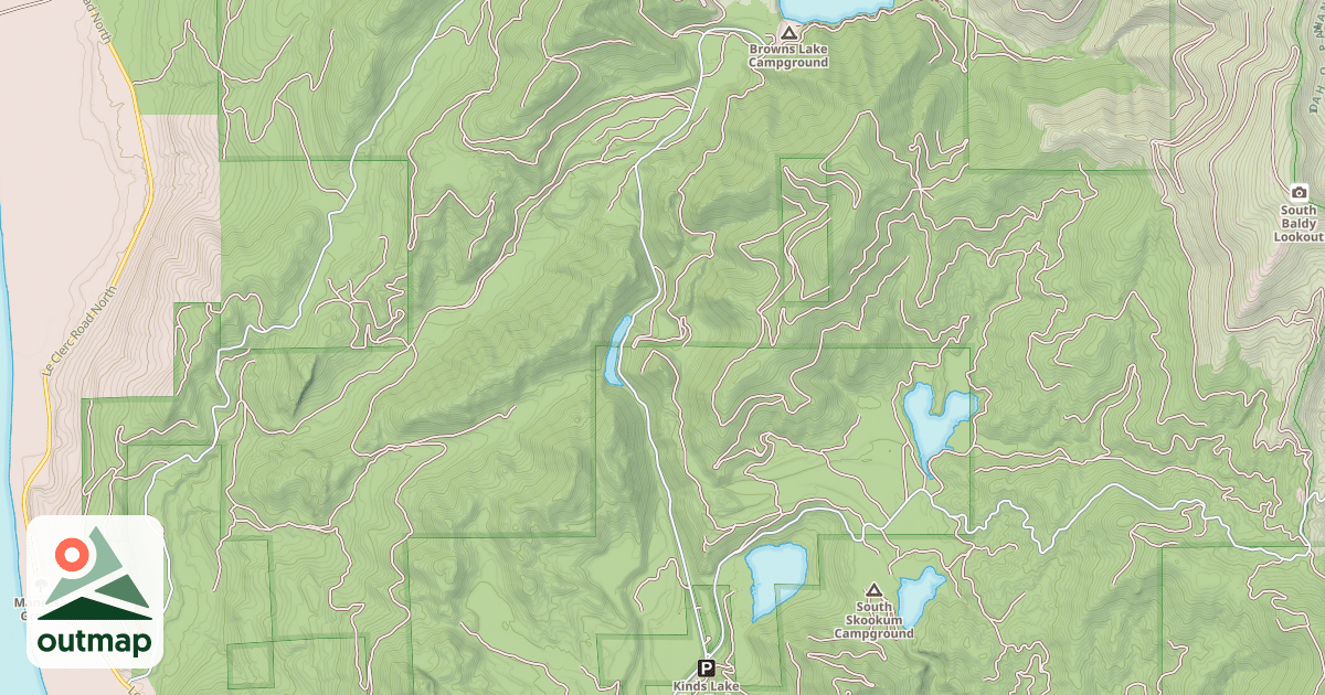 Map of BROWNS LAKE