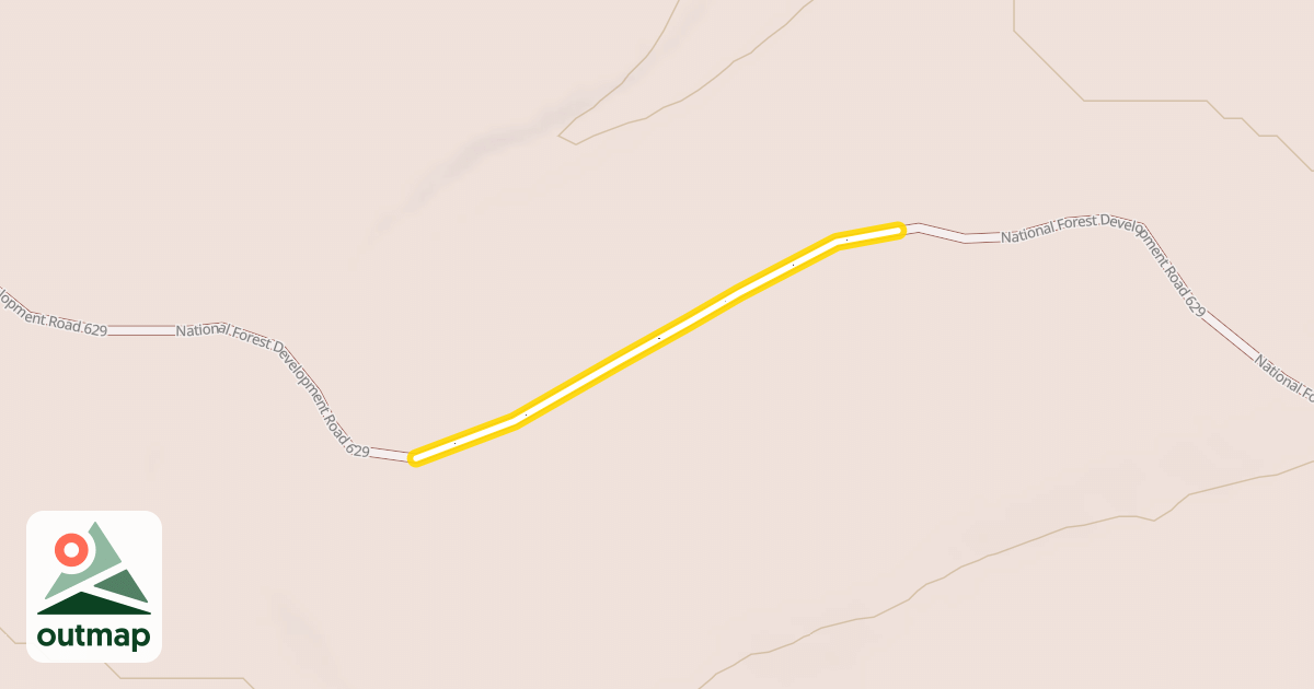Map of National Forest Development Road 629
