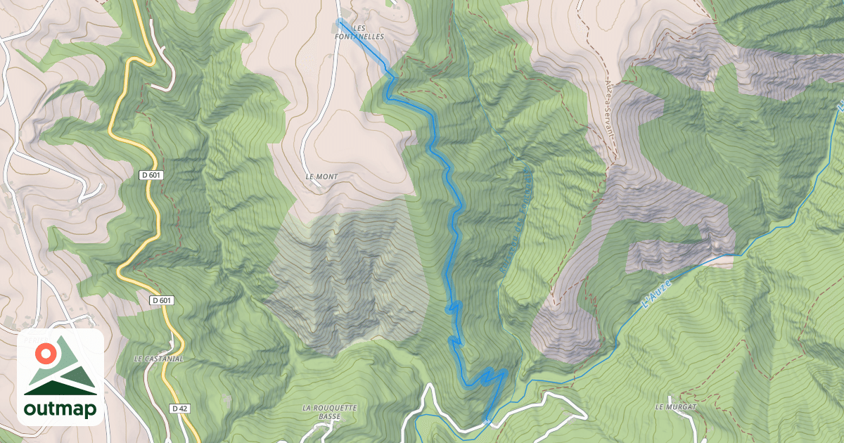 Map of Les Fontanelles Auze