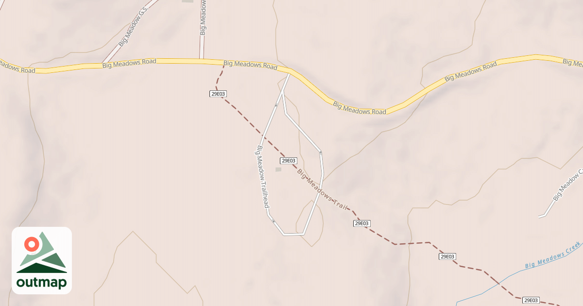 Map of BIG MDW TRAILHEAD