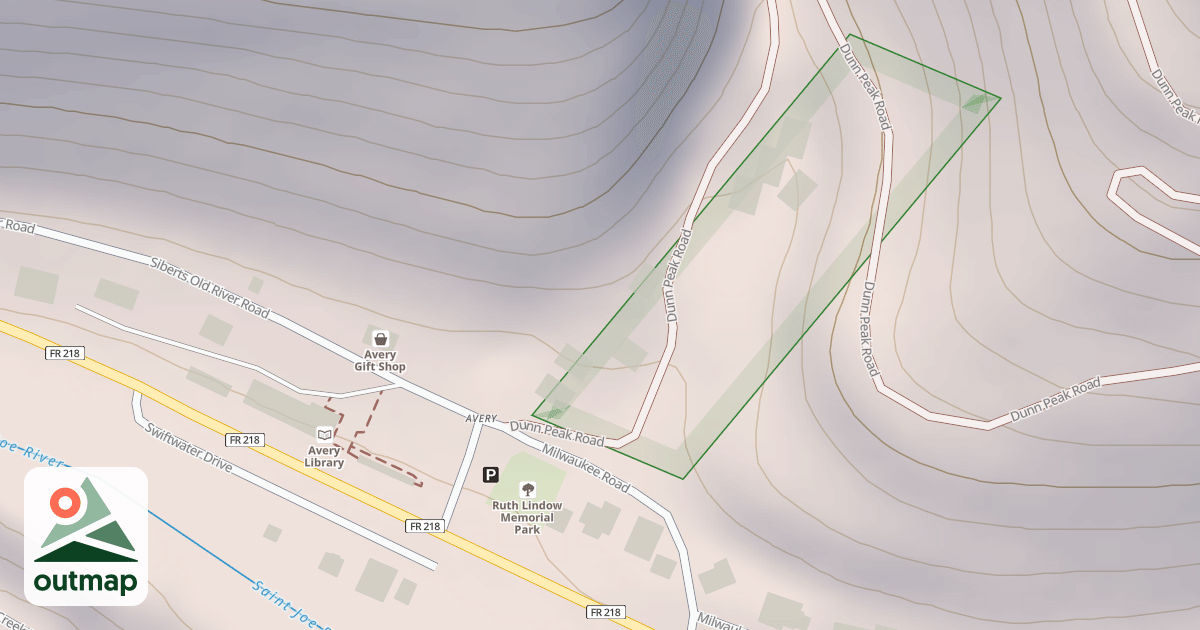 Map of DUNN PEAK