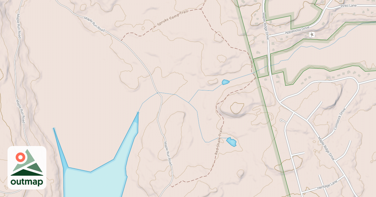 Map of Edgemere-Pecks Pond - Snowmobile Trails