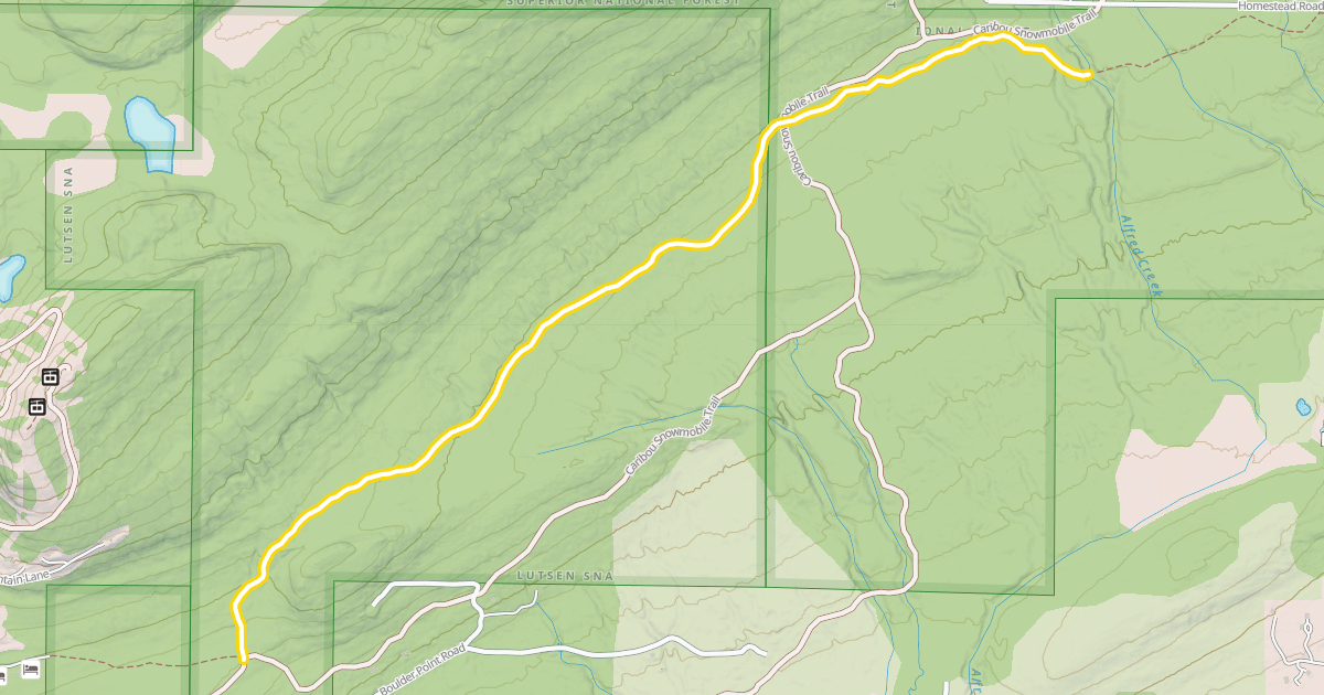 Map preview of North Shore Mountains Ski Trail