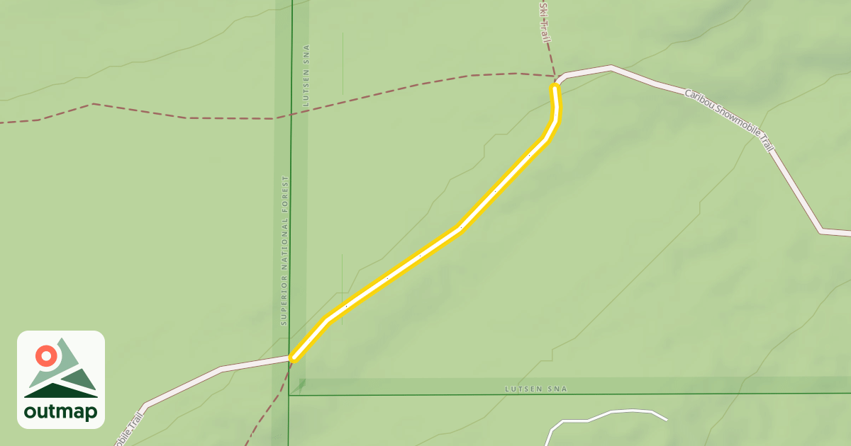 Map of North Shore Mountains Ski Trail